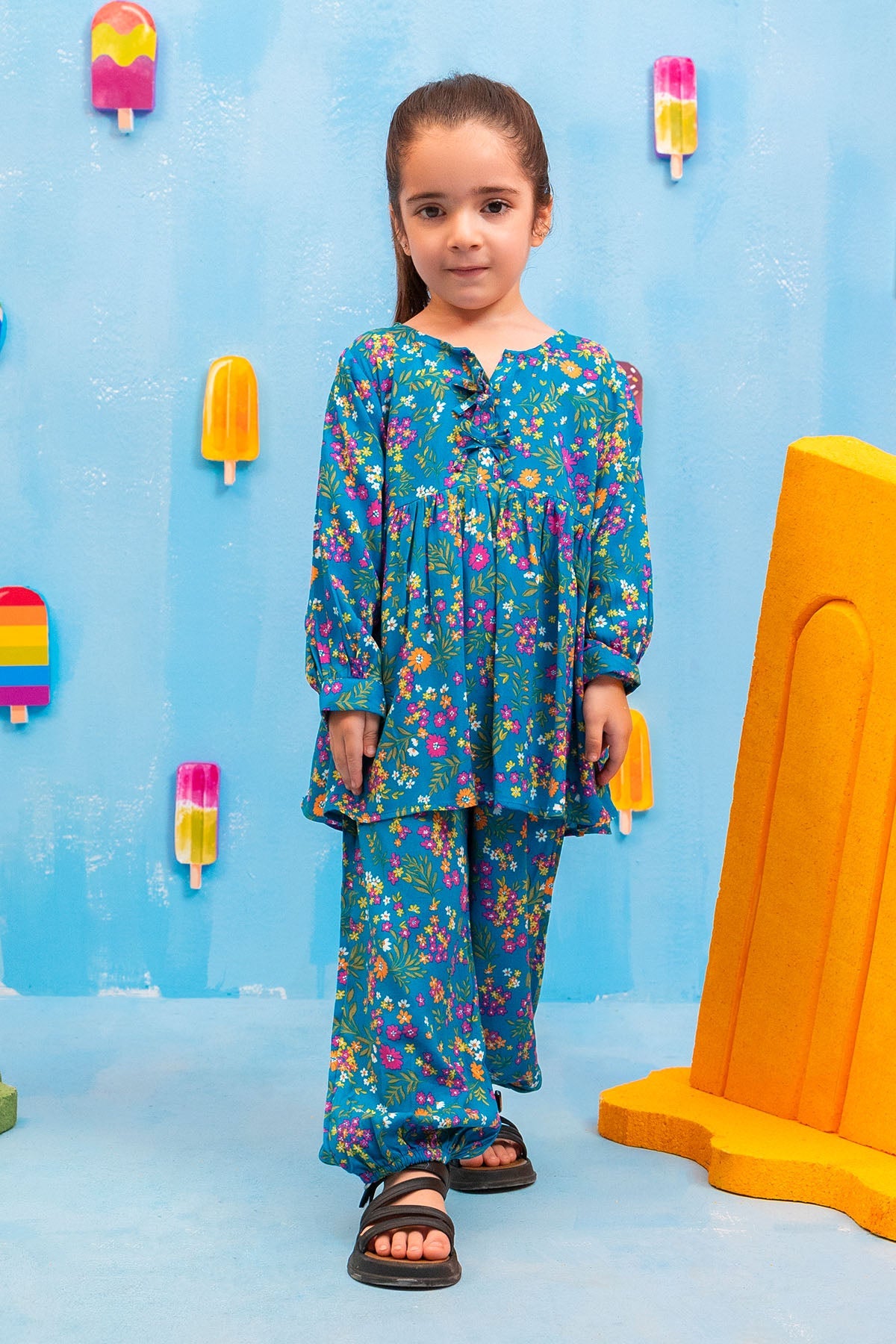 Ochre Clothing Printed Boski Linen 2 Pc Suit