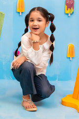 Ochre Clothing Kids Toddlers-Cotton Cheese Cloth 2 Pc Suit-INWC-08