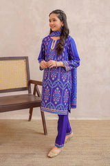 Ochre Clothing Girls Full Suits Swiss Lawn Digital Printed 3 Pc Suit