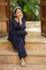 Ochre Clothing Cotton Embellished 2 Pc Suit