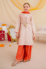 Ochre Clothing Stitched 3 Piece Emb Cotton Silk Collection'2025-SHD-16