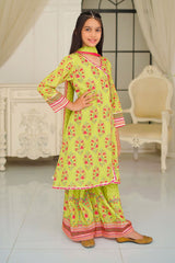 Ochre Clothing Girls Full Suits Swiss Lawn Digital Printed 3 Pc Suit