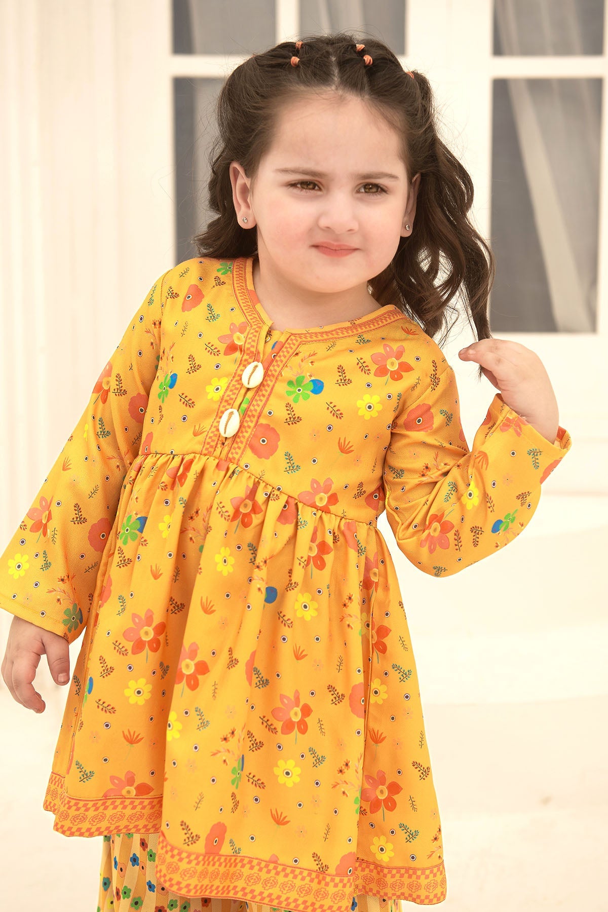 Ochre Clothing Herringbone Digital Printed 2 Pc Suit-INDP-15