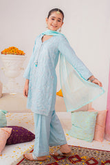 Ochre Clothing Kids Winter-Cotton Silk Embroidered 3 Pc Suit-SHD-15