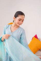 Ochre Clothing Kids Winter-Cotton Silk Embroidered 3 Pc Suit-SHD-15