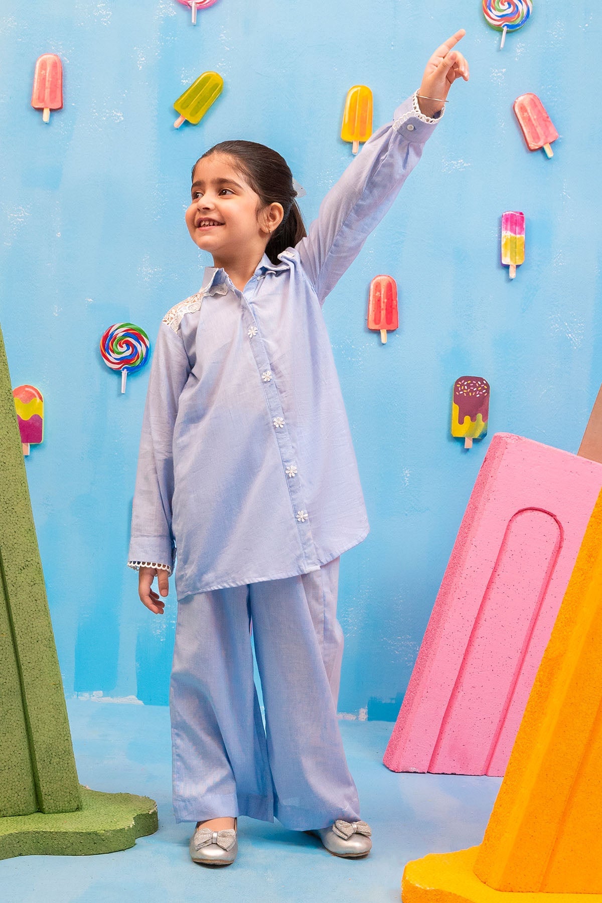 Ochre Clothing Chambray Cotton 2 Pc Suit
