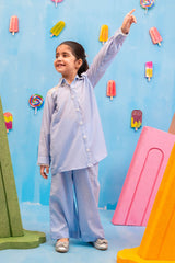Ochre Clothing Chambray Cotton 2 Pc Suit