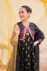 Ochre Clothing Kids Winter-Cotton Jacquard 3 Pc Suit-SHD-14