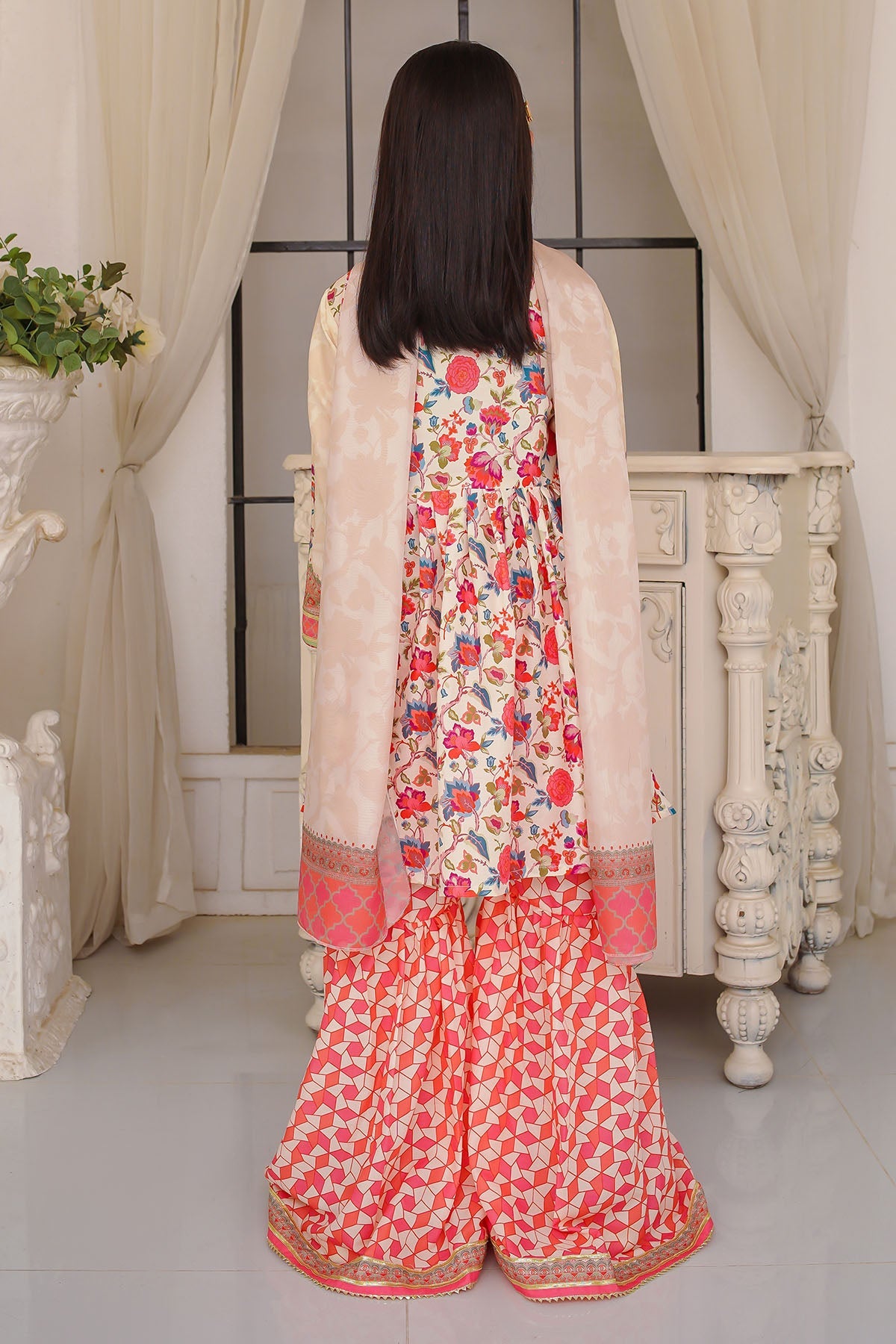 Swiss Lawn Digital Printed 3 Pc Suit - Wear Ochre