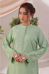 Ochre Clothing Women's Casual -Slub Lawn 2 Pc Suit-SOLS-23