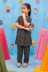 Ochre Clothing Kids Toddlers-Printed Boski Linen 2 Pc Suit-INWC-04