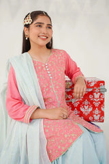 Ochre Clothing Cotton Silk Embroidered 3 Pc Suit-MHD-21