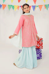 Ochre Clothing Kids Winter-Cotton Silk Embroidered 3 Pc Suit-MHD-21