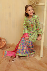 Swiss Lawn Digital Printed 3 Pc Suit - Wear Ochre