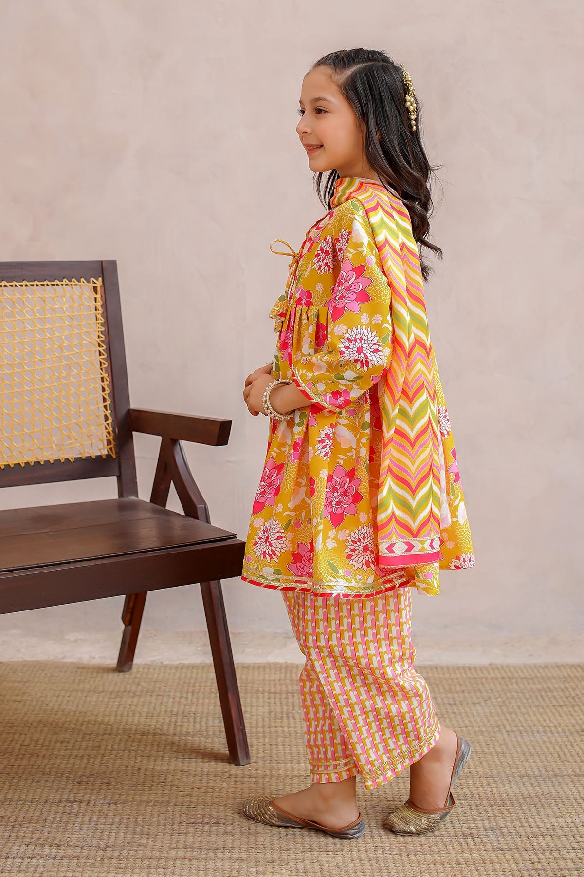 Ochre Clothing Toddlers Eastern Swiss Lawn Digital Printed 3 Pc Suit
