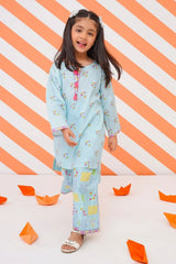Ochre Clothing Stitched 2 Piece Digital Printed Cotton Lawn Kids Suit-OCH-CLDP2-1Y-19