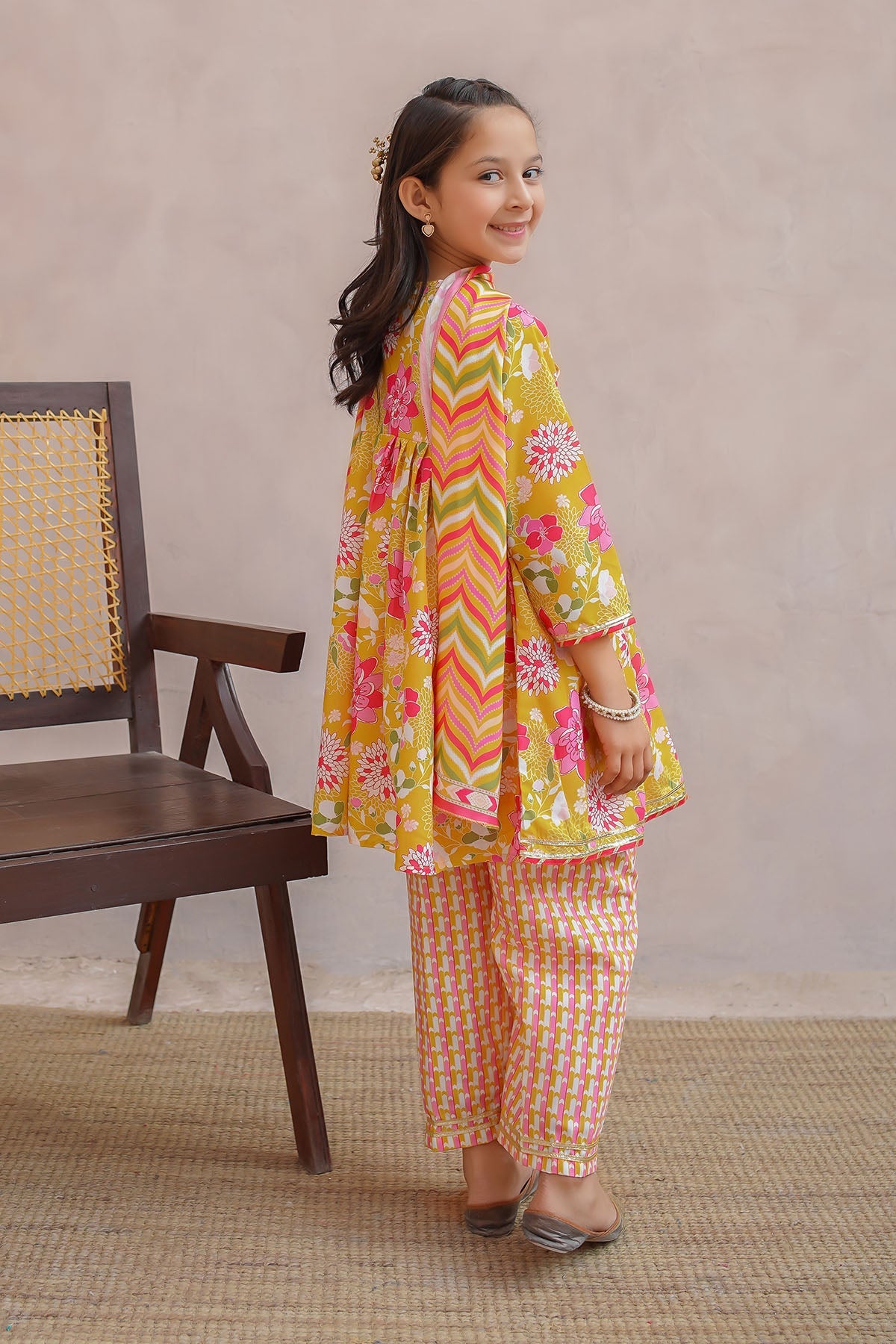 Ochre Clothing Toddlers Eastern Swiss Lawn Digital Printed 3 Pc Suit
