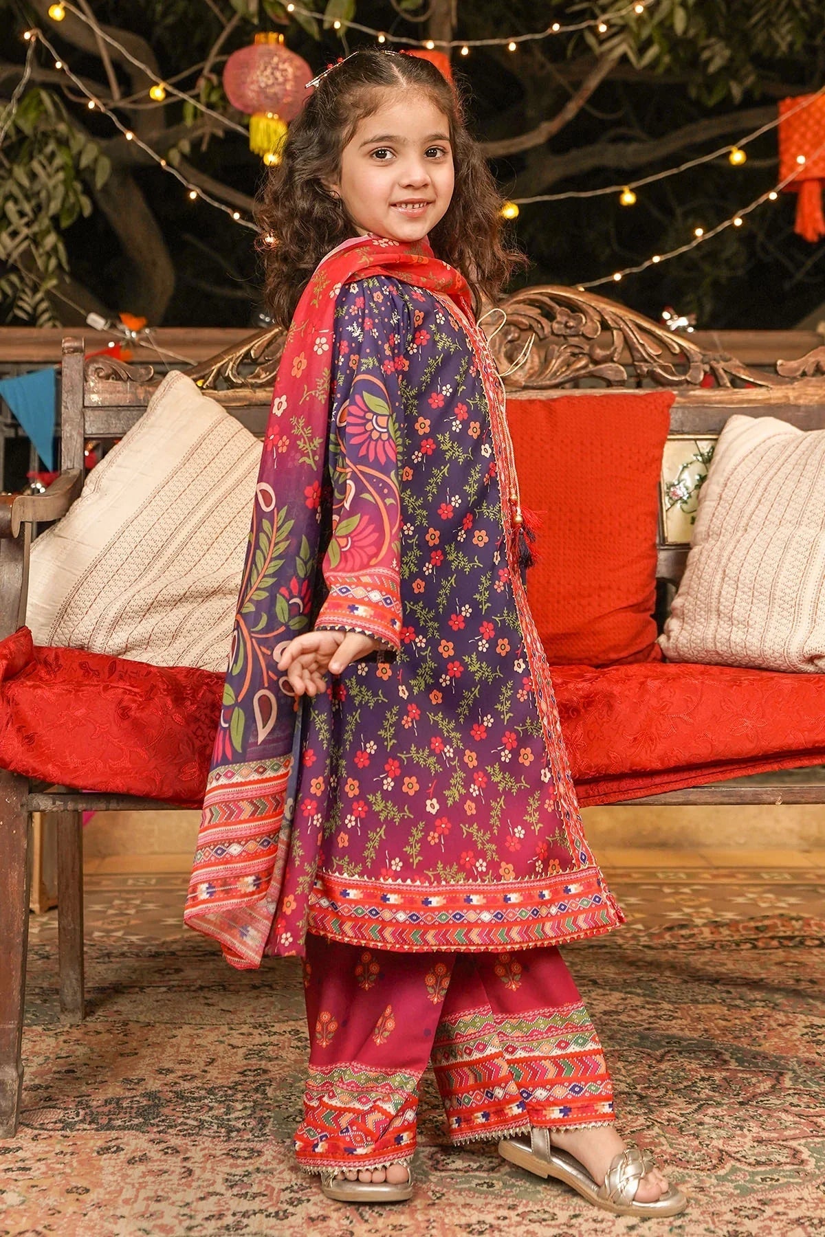Best Poly Lawn Digital Printed 3 Pc Suit - Wear Ochre -