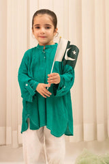 Ochre Clothing Kids Toddlers Festive-Broschia Cotton 2 Pc Suit-INSC-01