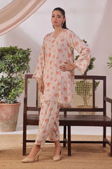 Ochre Clothing Women's Casual -Chambray Cotton 2 Pc Suit-SOLS-19