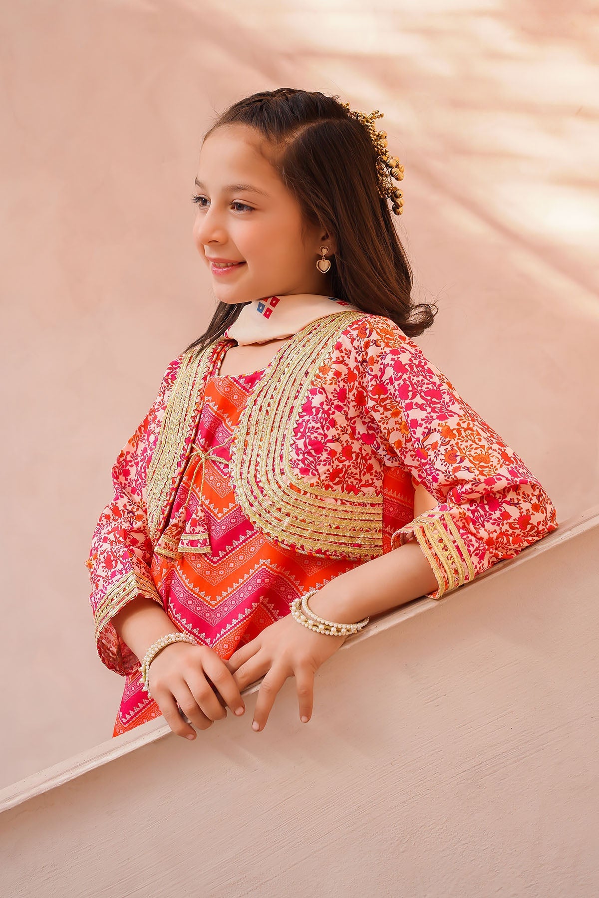 Ochre Clothing Toddlers Eastern Swiss Lawn Digital Printed 3 Pc Suit