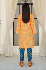 Ochre Clothing Girls Co-ords Swiss Lawn Digital Printed 2 Pc Suit