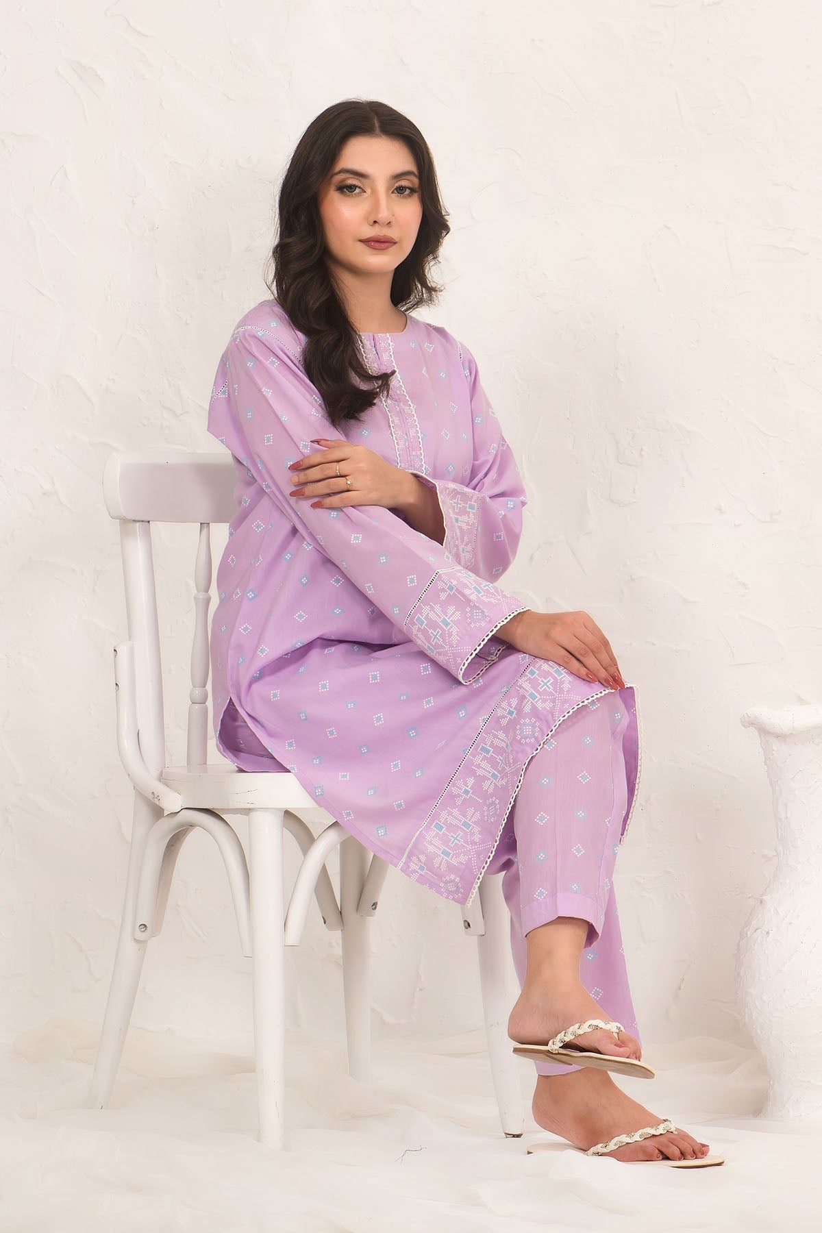 Ochre Clothing Cotton Printed 2 Pc Suit Collection'2025-SOLP-10