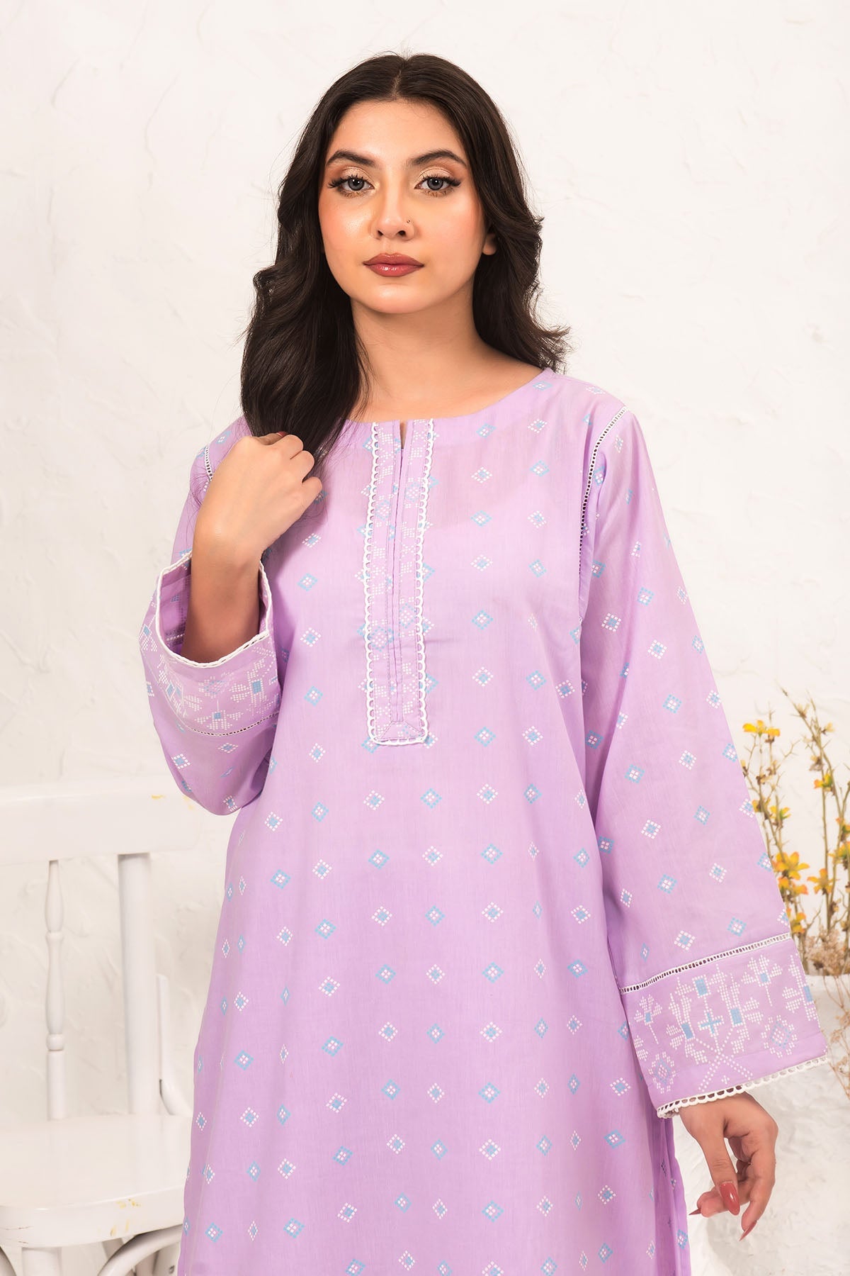 Ochre Clothing Cotton Printed 2 Pc Suit Collection'2025-SOLP-10