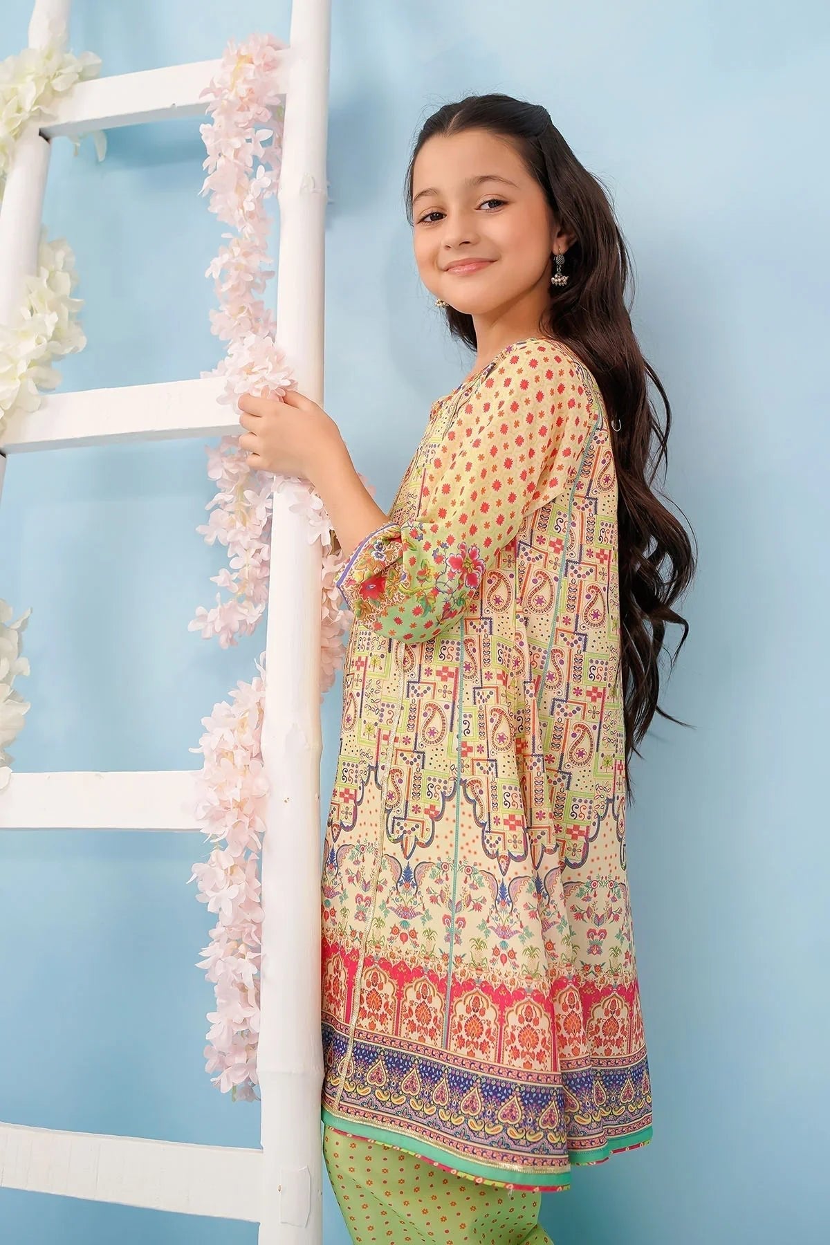 Best Poly Lawn Digital Printed 3 Pc Suit - Wear Ochre -