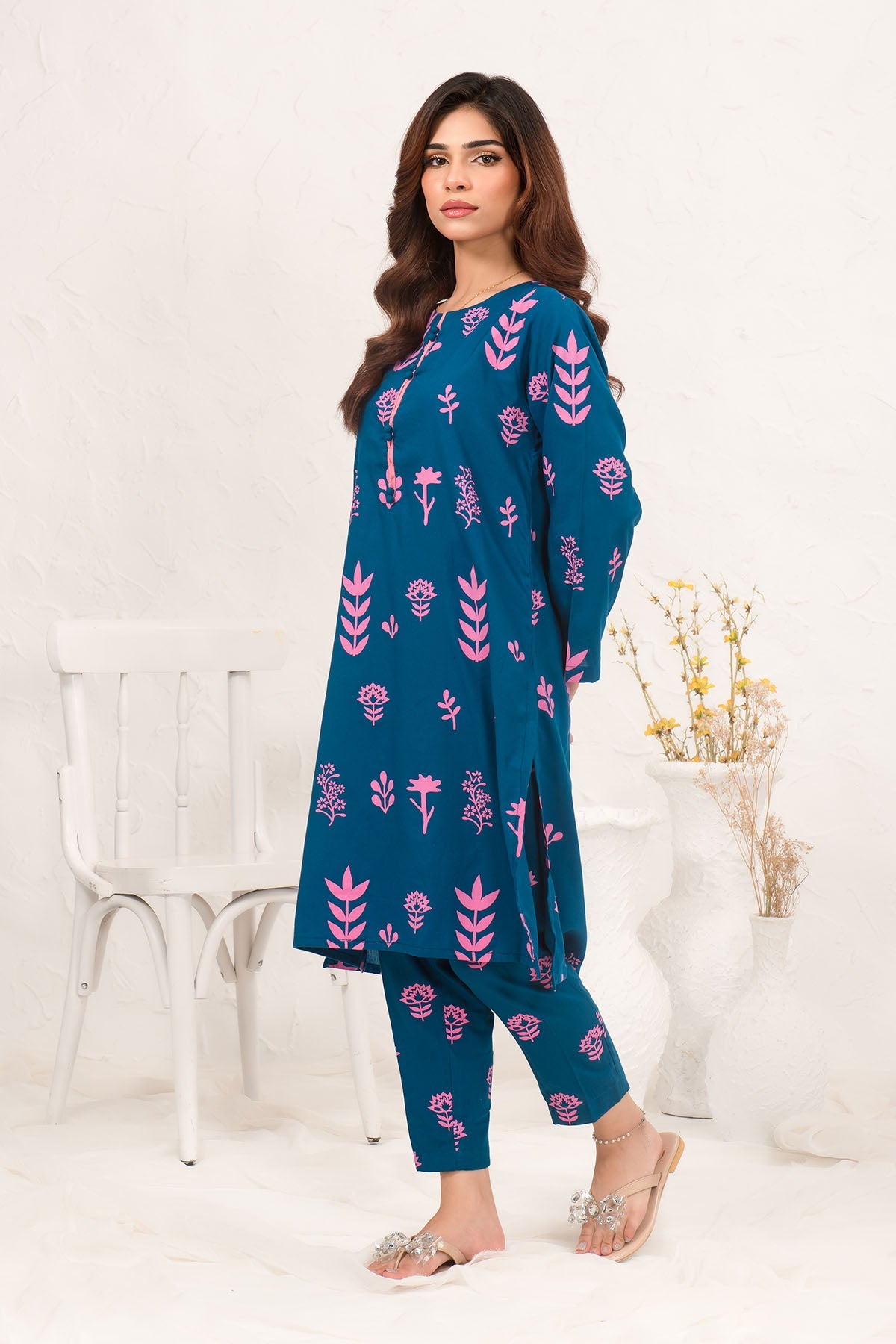 Ochre Clothing Cotton Printed 2 Pc Suit Collection'2025-SOLP-09