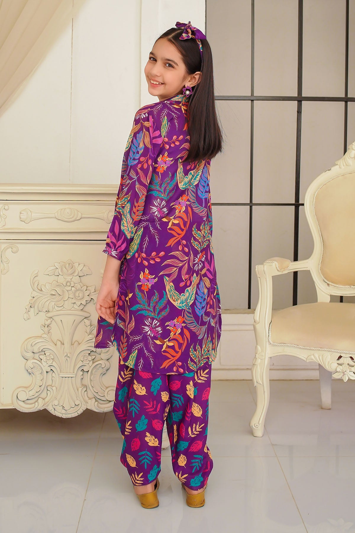 Swiss Lawn Digital Printed 2 Pc Suit - Wear Ochre