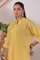 Ochre Clothing Women's Casual -Slub Lawn 2 Pc Suit-SOLS-17