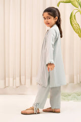 Ochre Clothing Kids Toddlers Festive-Chambray Cotton 2 Pc Suit-INSC-03
