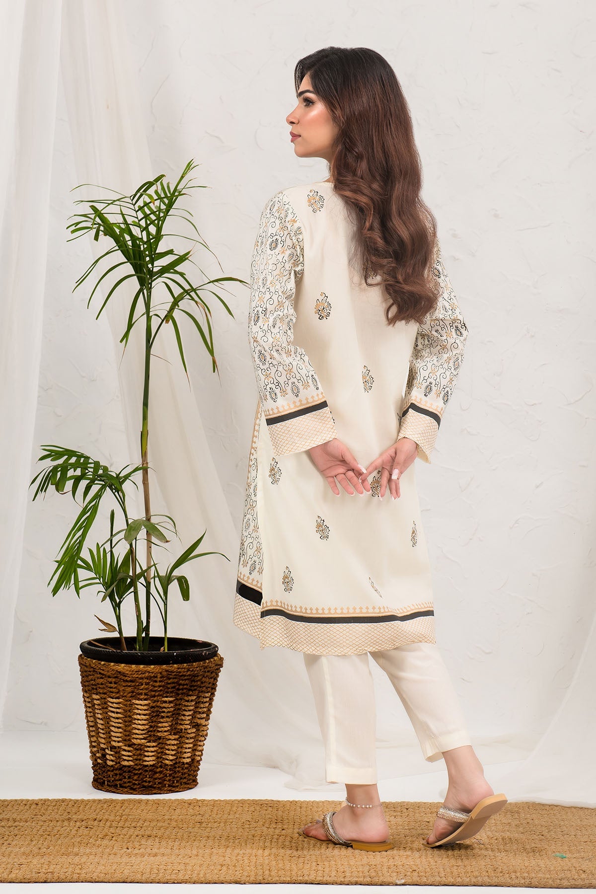 Ochre Clothing Cotton Printed 2 Pc Suit Collection'2025-SOLP-07