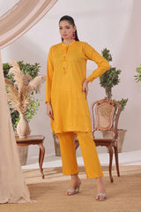 Ochre Clothing Women's Casual -Chambray Cotton 2 Pc Suit-SOLS-15