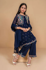Ochre Clothing Stitched 3 Piece Chiffon Formals Kids Suit-OCH-CE3PS-175206111675736