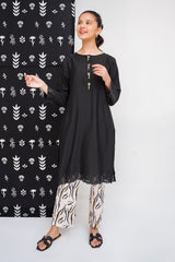 Poly Silk Cut Work 2 Pc Suit - Wear Ochre