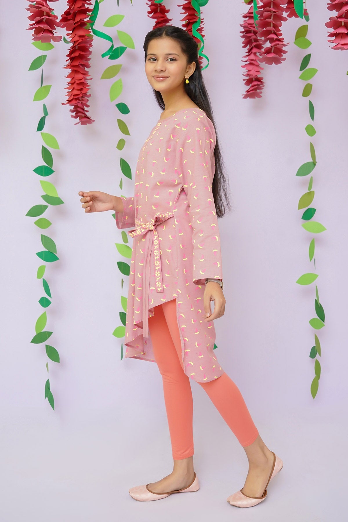 Cotton Chambray Printed Kurta - Wear Ochre