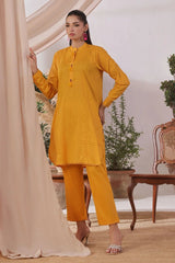 Ochre Clothing Women's Casual -Chambray Cotton 2 Pc Suit-SOLS-15