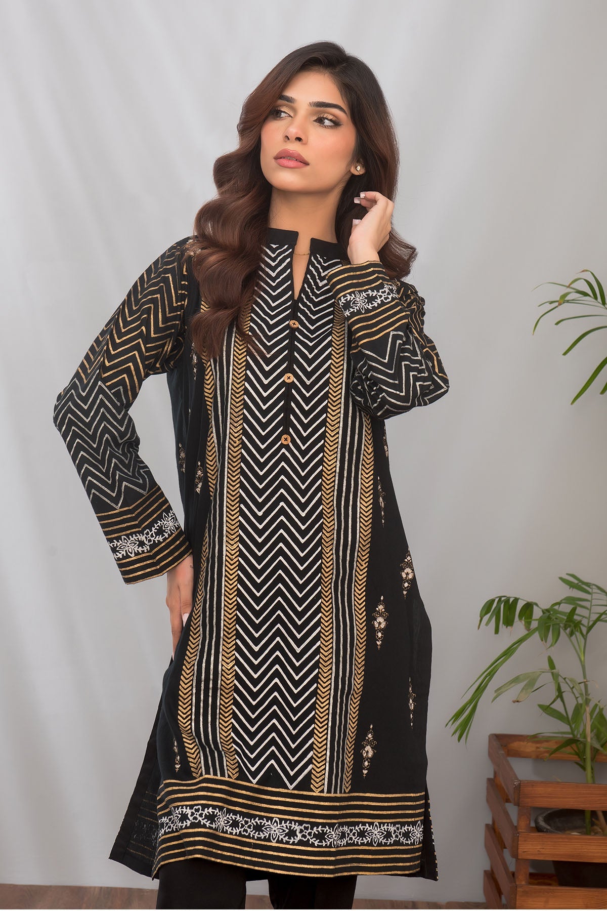 Ochre Clothing Cotton Printed 2 Pc Suit Collection'2025-SOLP-05