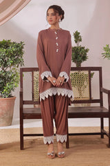 Ochre Clothing Women's Casual -Rod Silk 2 Pc Suit-SOLS-13B