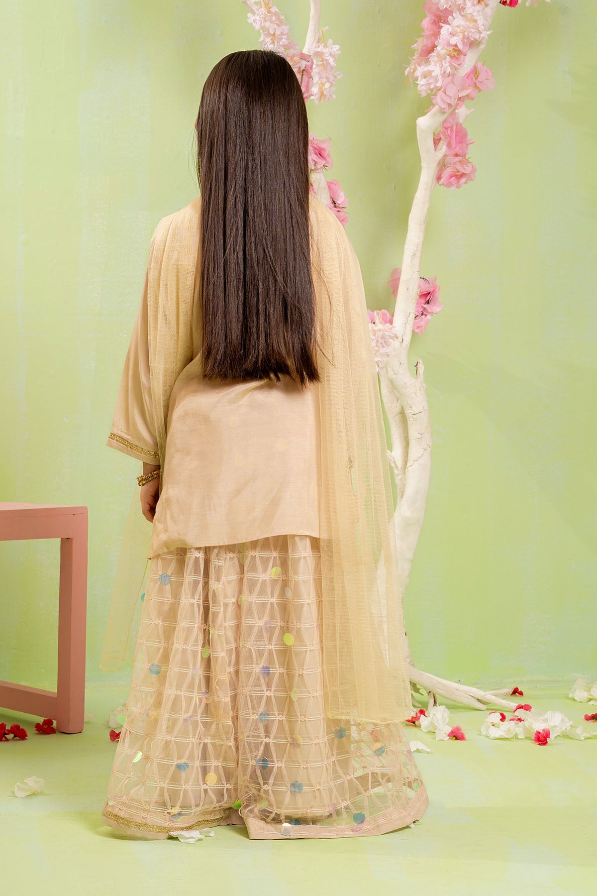 Ochre Clothing Cotton Silk 3 Pc Suit