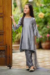 Ochre Clothing Cotton Silk Embellished 3 Pc Suit