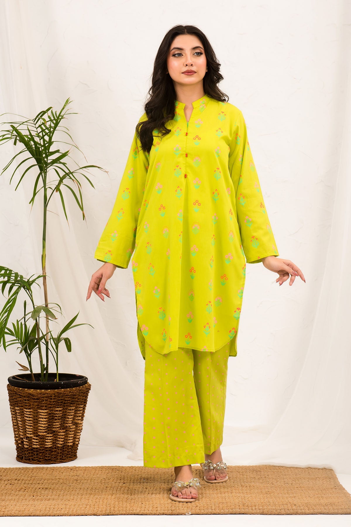 Ochre Clothing Cotton Printed 2 Pc Suit Collection'2025-SOLP-02