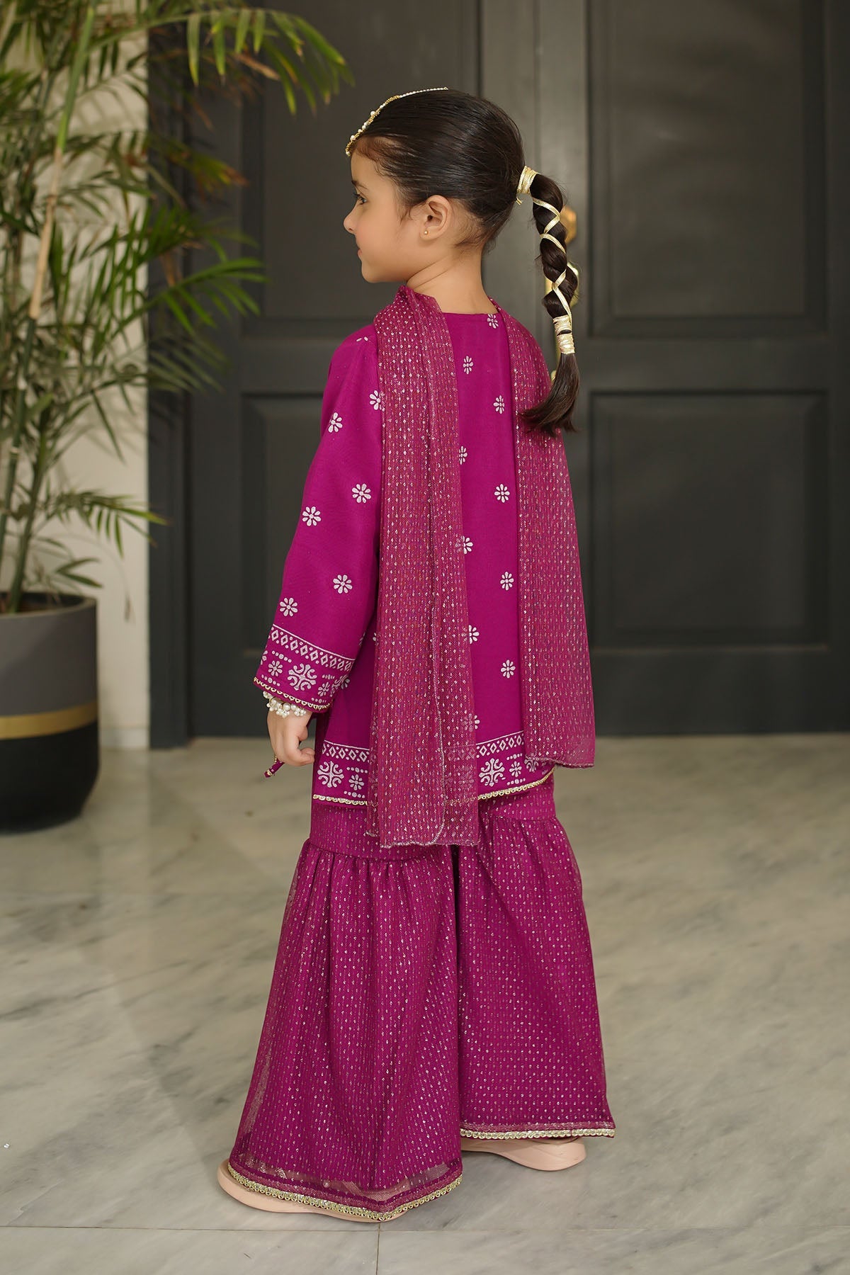 Ochre Clothing Raw Silk Printed 3 Pc Suit Collection'2025
