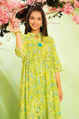 Ochre Clothing Printed Georgette Dress