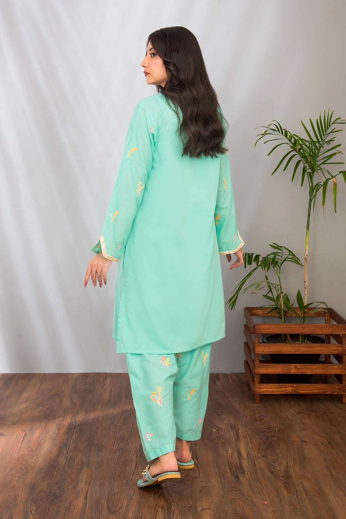 Ochre Clothing Cotton Embroidered 2 Pc Suit Collection'2025-SOLE-06