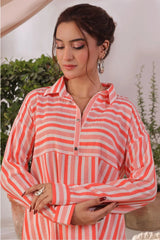 Ochre Clothing Women's Casual -Printed Cotton 2 Pc Suit-SOLS-11