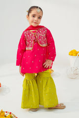 Ochre Clothing Stitched 3 Piece Emb Raw Silk Collection'2025-INMHD-11