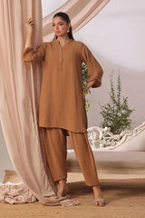 Ochre Clothing Women's Casual -Broshia Cotton 2 Pc Suit-SOLS-10